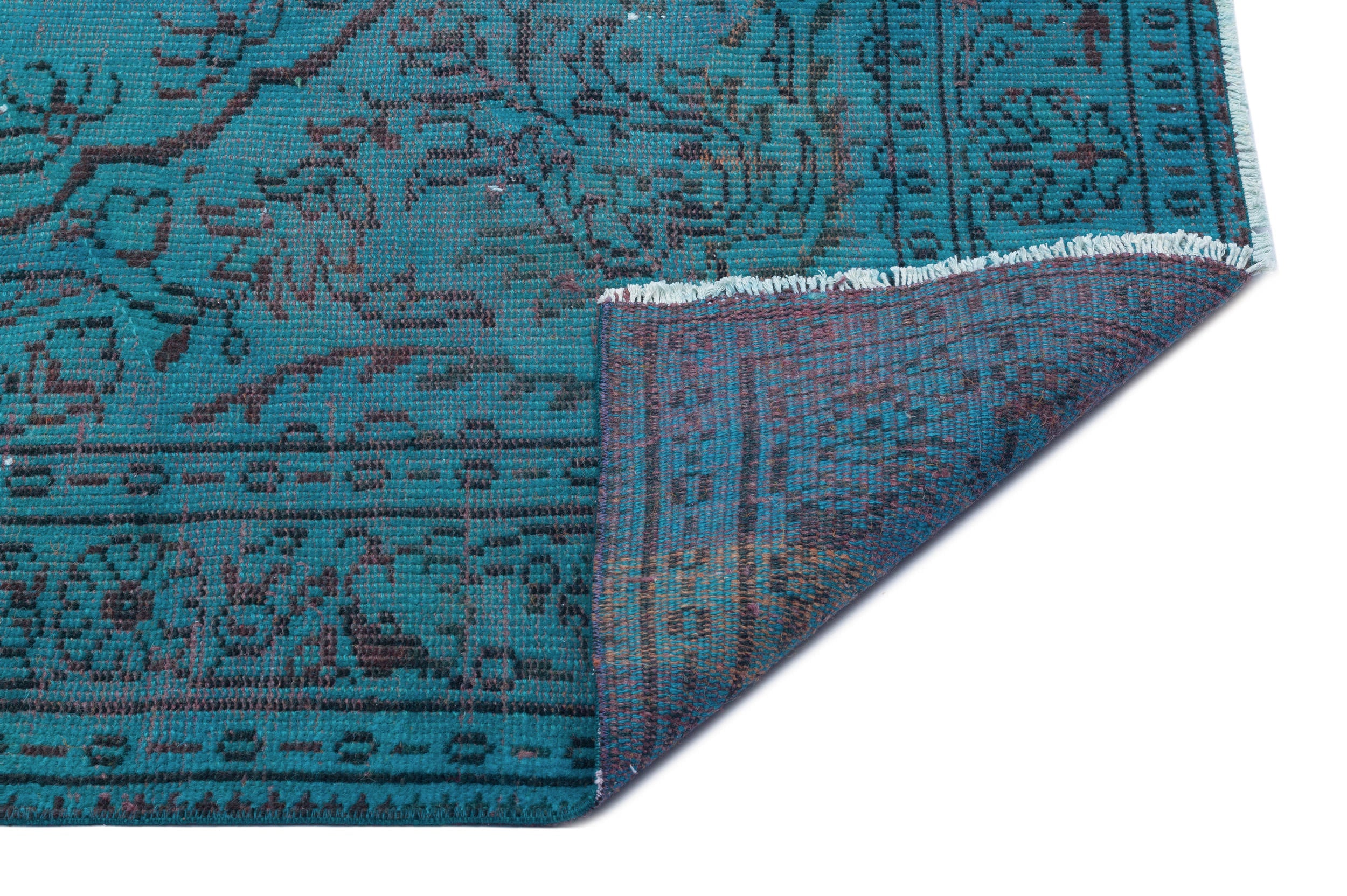 Atina Turquoise Vintage Wool Handmade Area Rug 6'2" x 10'0"