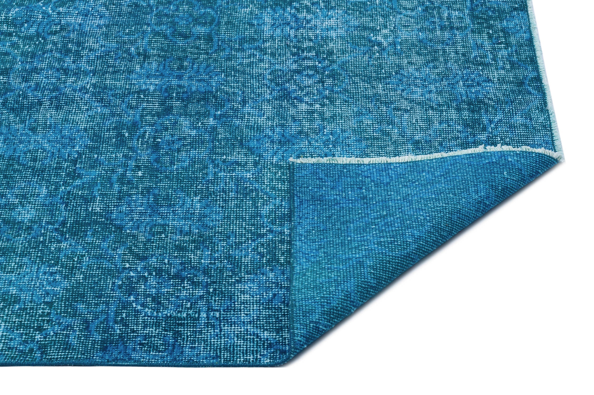 Atina Turquoise Vintage Wool Handmade Area Rug 7'1" x 10'11"