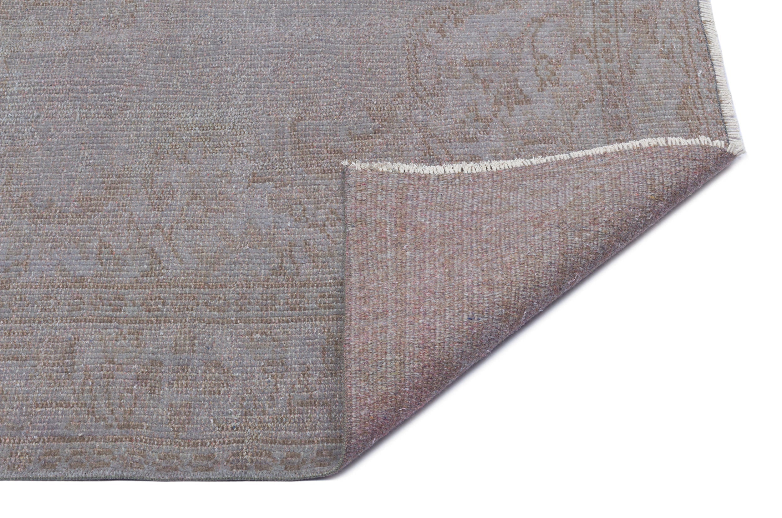 Atina Grey Vintage Wool Handmade Area Rug 5'7" x 8'9"