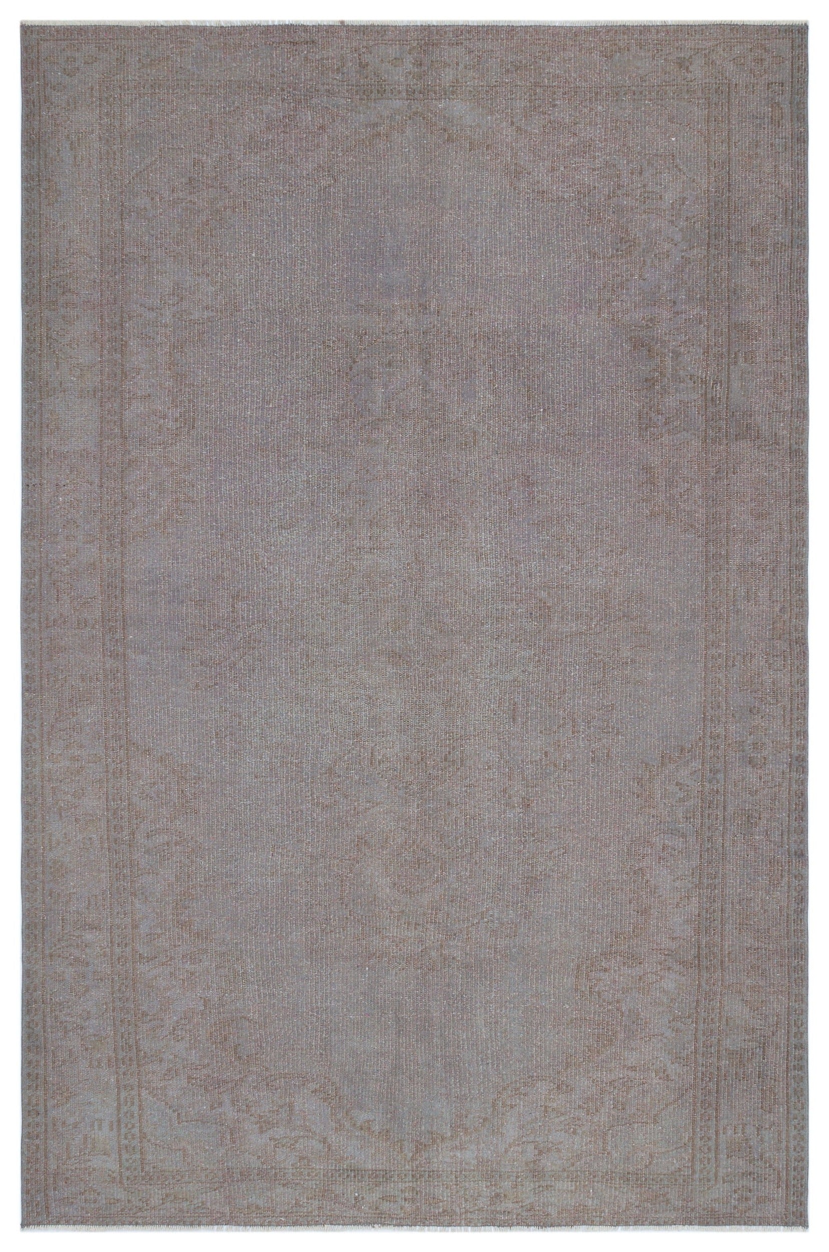 Atina Grey Vintage Wool Handmade Area Rug 5'7" x 8'9"
