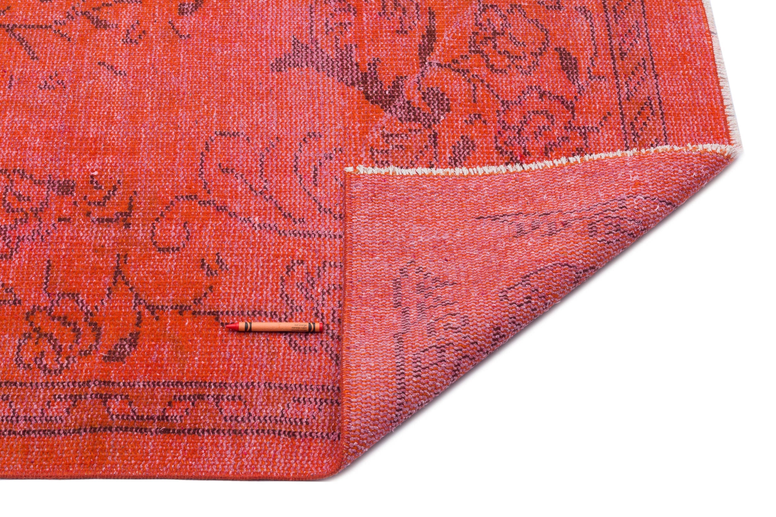 Atina Red Vintage Wool Handmade Area Rug 5'7" x 9'4"