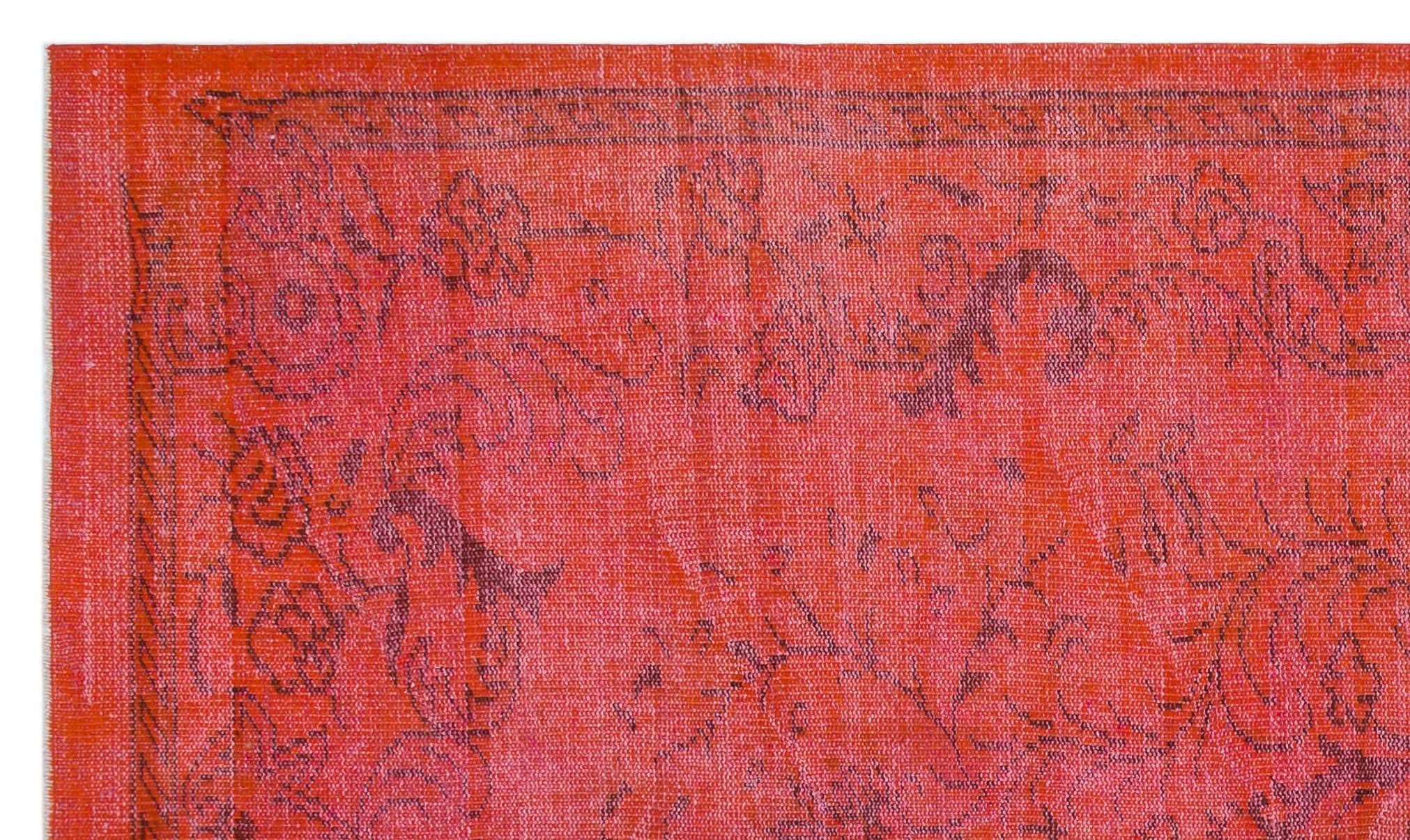 Atina Red Vintage Wool Handmade Area Rug 5'7" x 9'4"