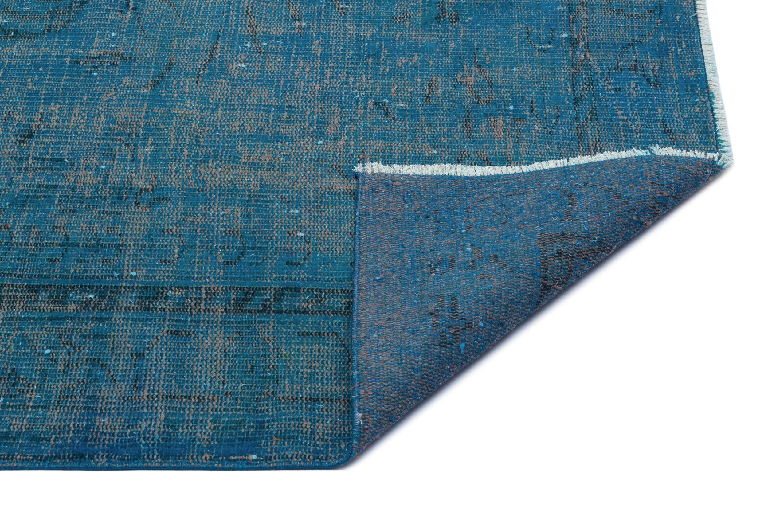 Atina Turquoise Vintage Wool Handmade Area Rug 5'3" x 8'10"