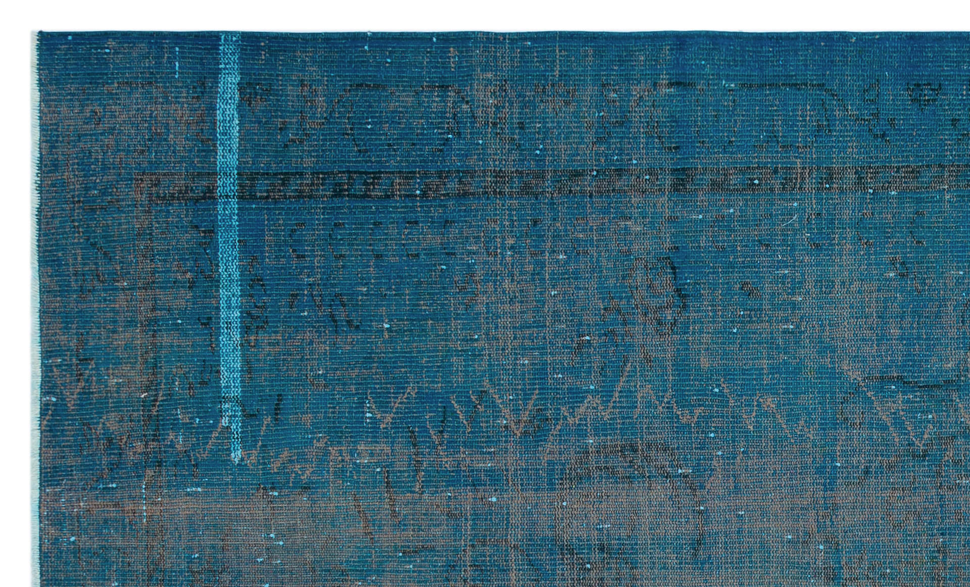Atina Turquoise Vintage Wool Handmade Area Rug 5'3" x 8'10"