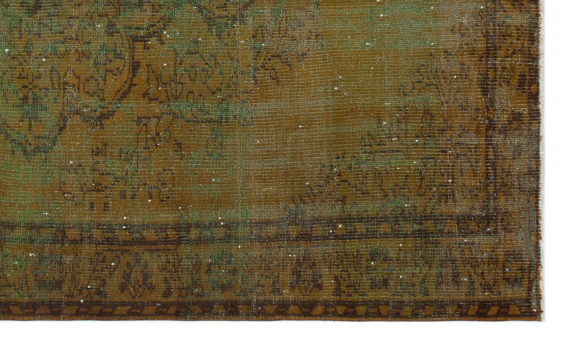 Atina Brown Vintage Wool Handmade Area Rug 5'4" x 8'9"