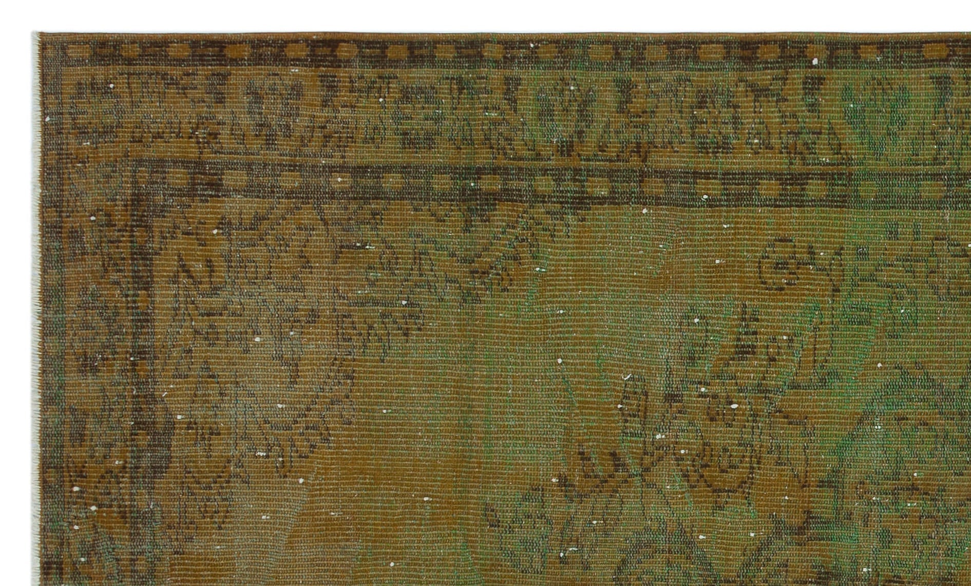 Atina Brown Vintage Wool Handmade Area Rug 5'4" x 8'9"