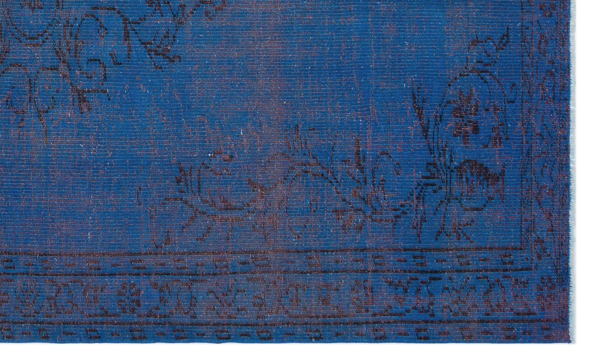 Atina Blue Vintage Wool Handmade Area Rug 5'7" x 9'3"