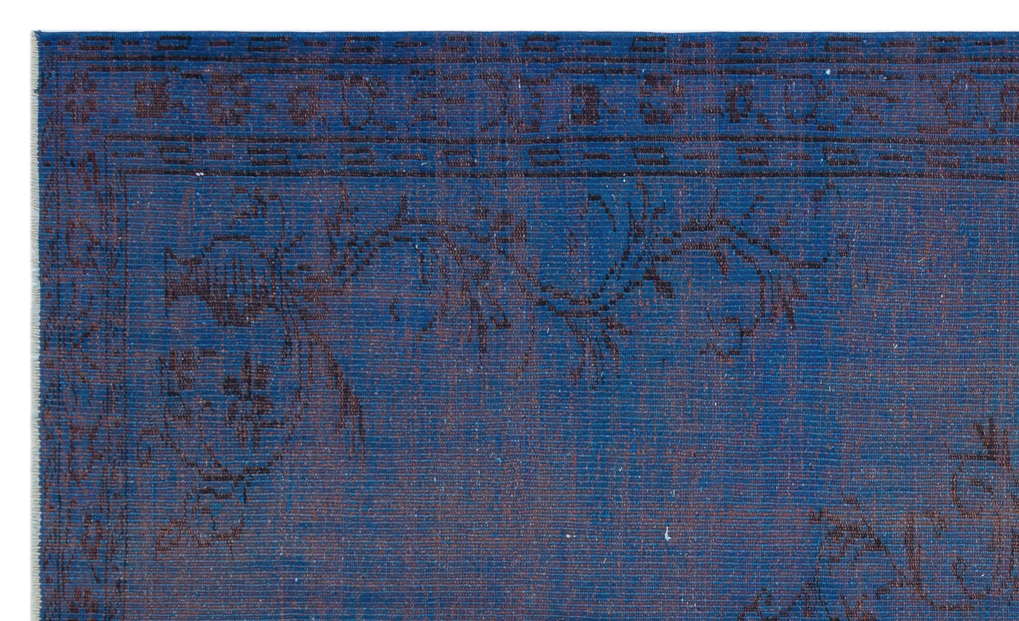Atina Blue Vintage Wool Handmade Area Rug 5'7" x 9'3"