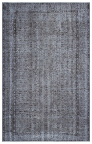 Atina Grey Vintage Wool Handmade Area Rug 5'11" x 9'6"