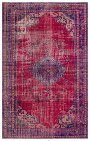 Atina Red Classic Wool Handmade Area Rug 5'9" x 8'11"