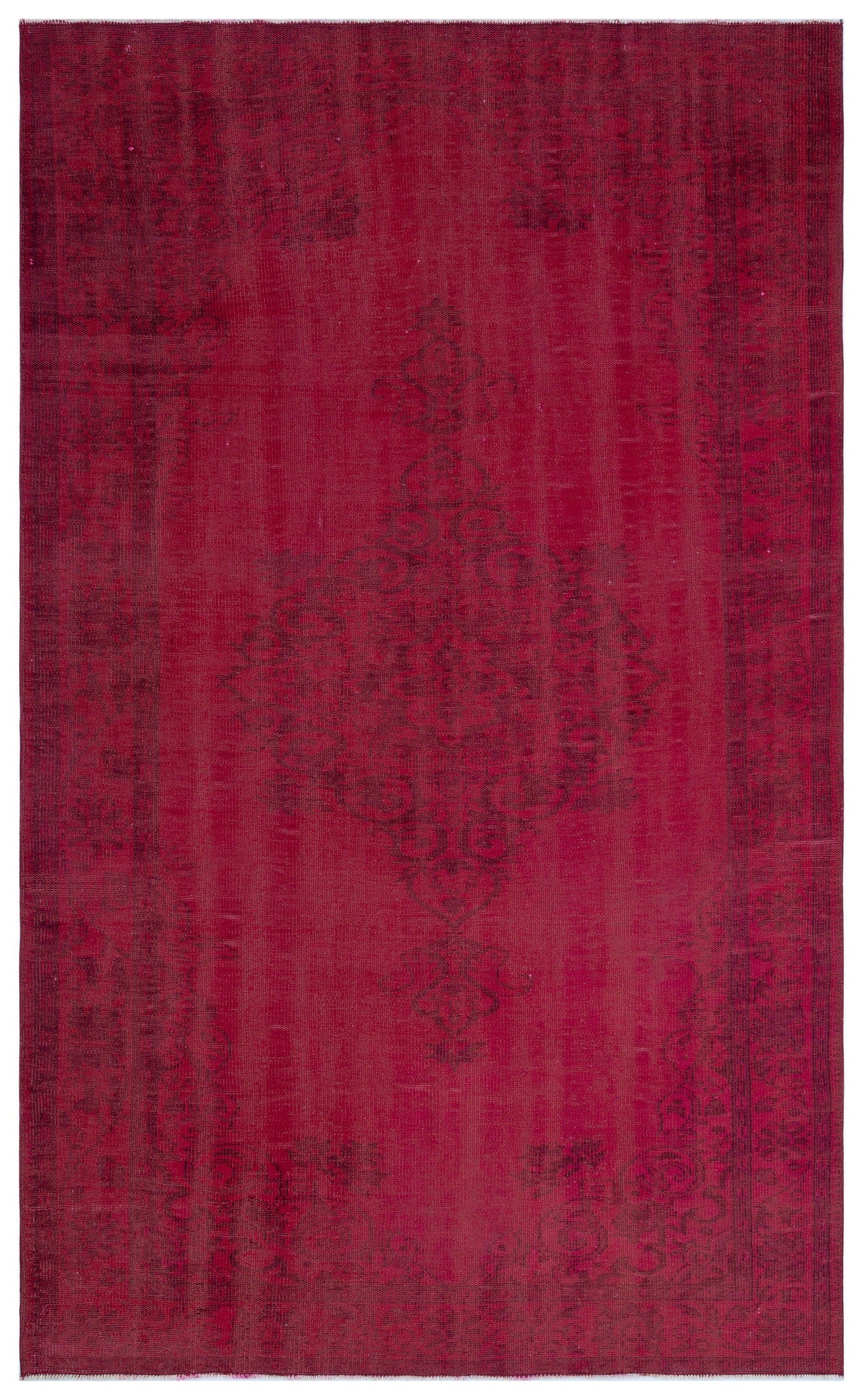 Atina Red Vintage Wool Handmade Area Rug 5'5" x 10'0"