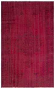 Atina Red Vintage Wool Handmade Area Rug 5'5" x 10'0"