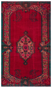 Atina Red Vintage Wool Handmade Area Rug 5'10" x 9'8"