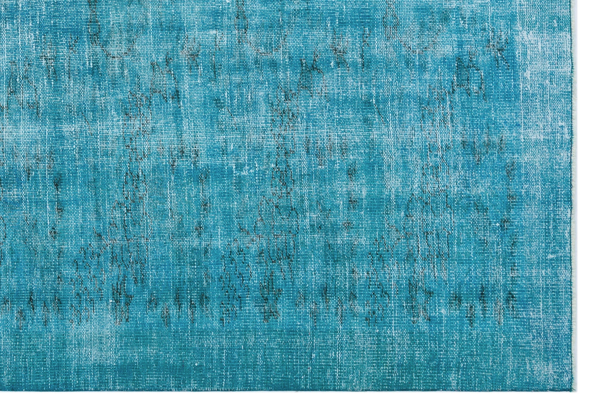 Atina Turquoise Vintage Wool Handmade Area Rug 6'0" x 8'10"