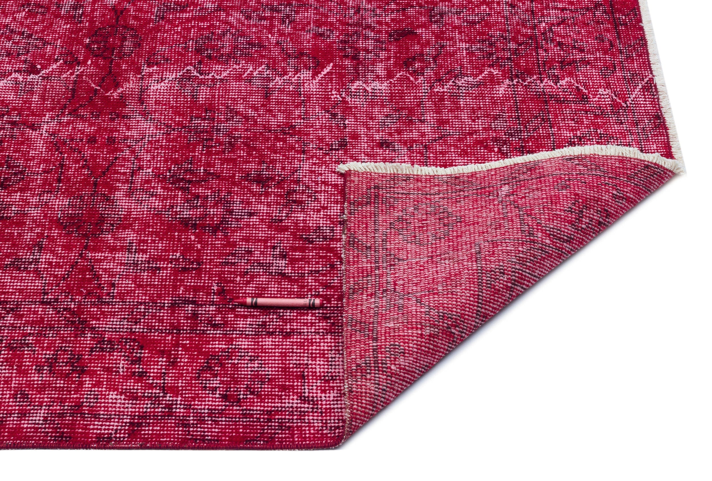 Atina Red Vintage Wool Handmade Area Rug 5'0" x 8'4"