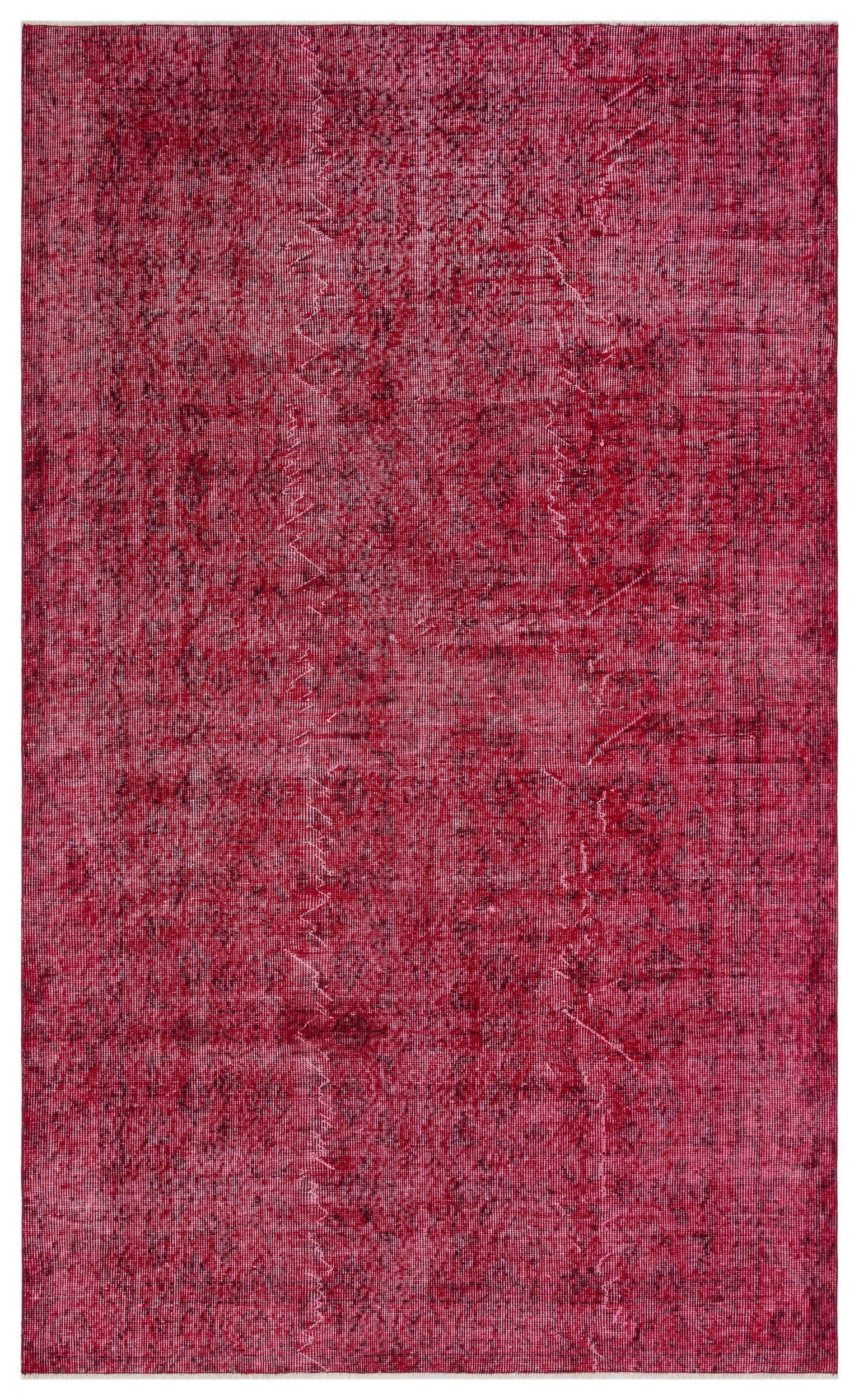Atina Red Vintage Wool Handmade Area Rug 5'0" x 8'4"