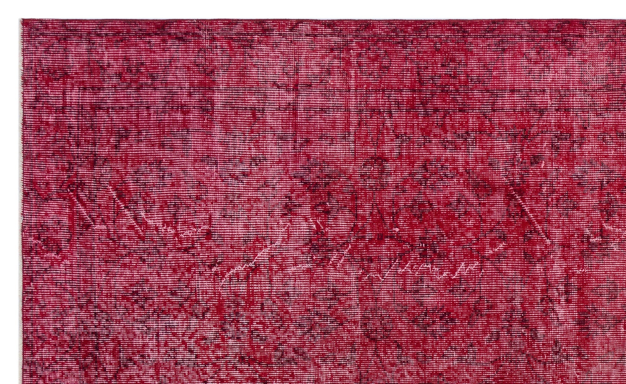 Atina Red Vintage Wool Handmade Area Rug 5'0" x 8'4"