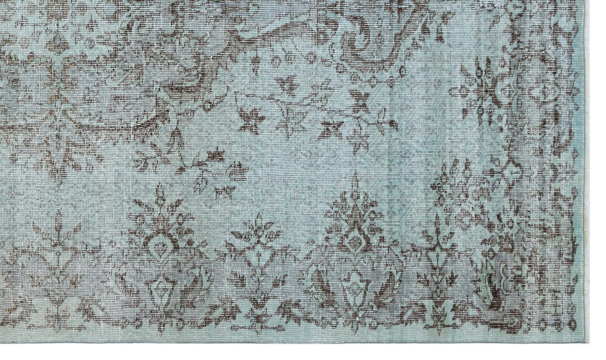 Atina Blue Vintage Wool Handmade Area Rug 5'5" x 9'2"