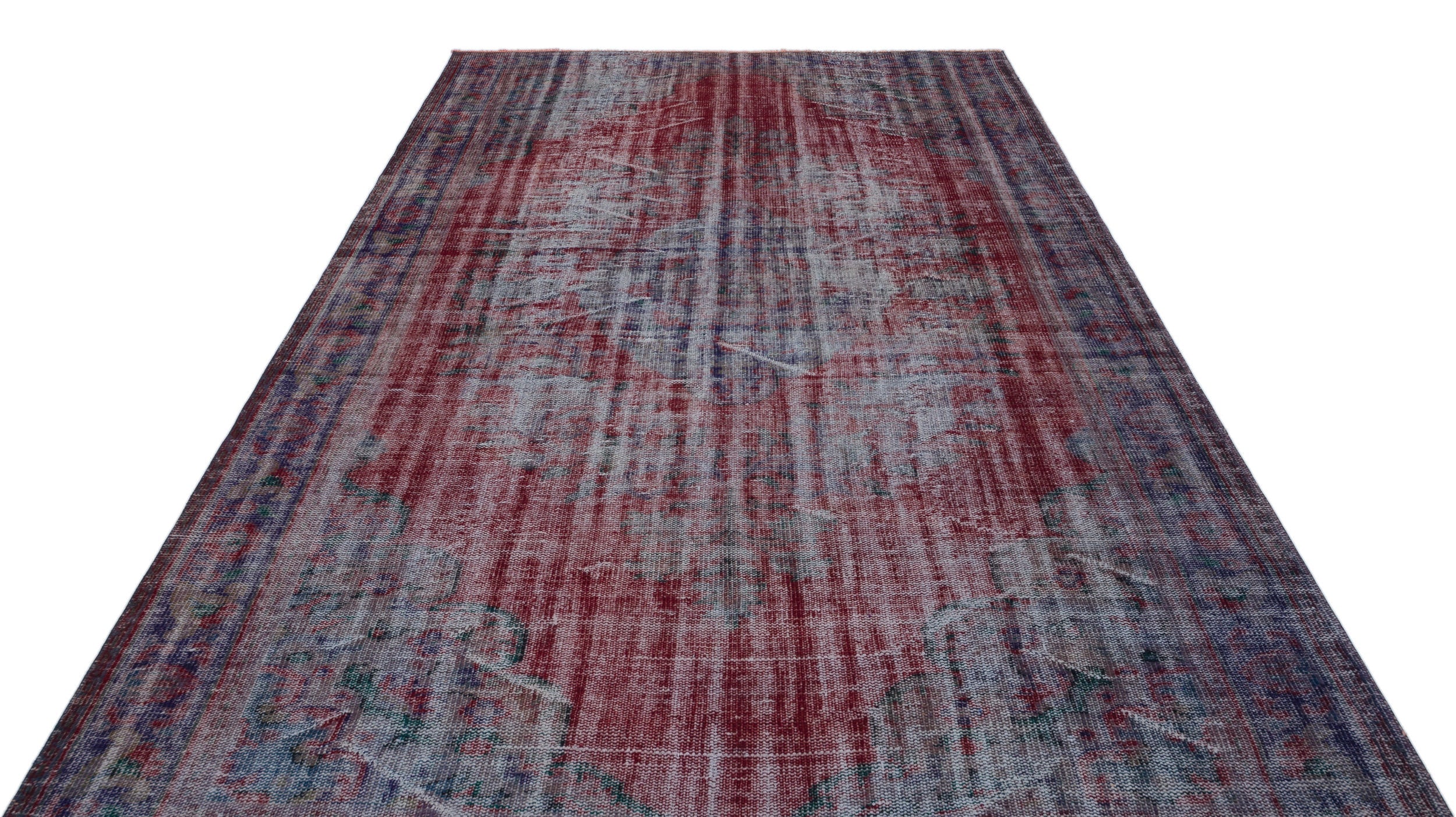 Atina Red Vintage Wool Handmade Area Rug 6'5" x 9'5"