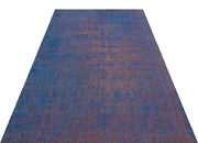Atina Purple Vintage Wool Handmade Area Rug 4'10" x 8'4"