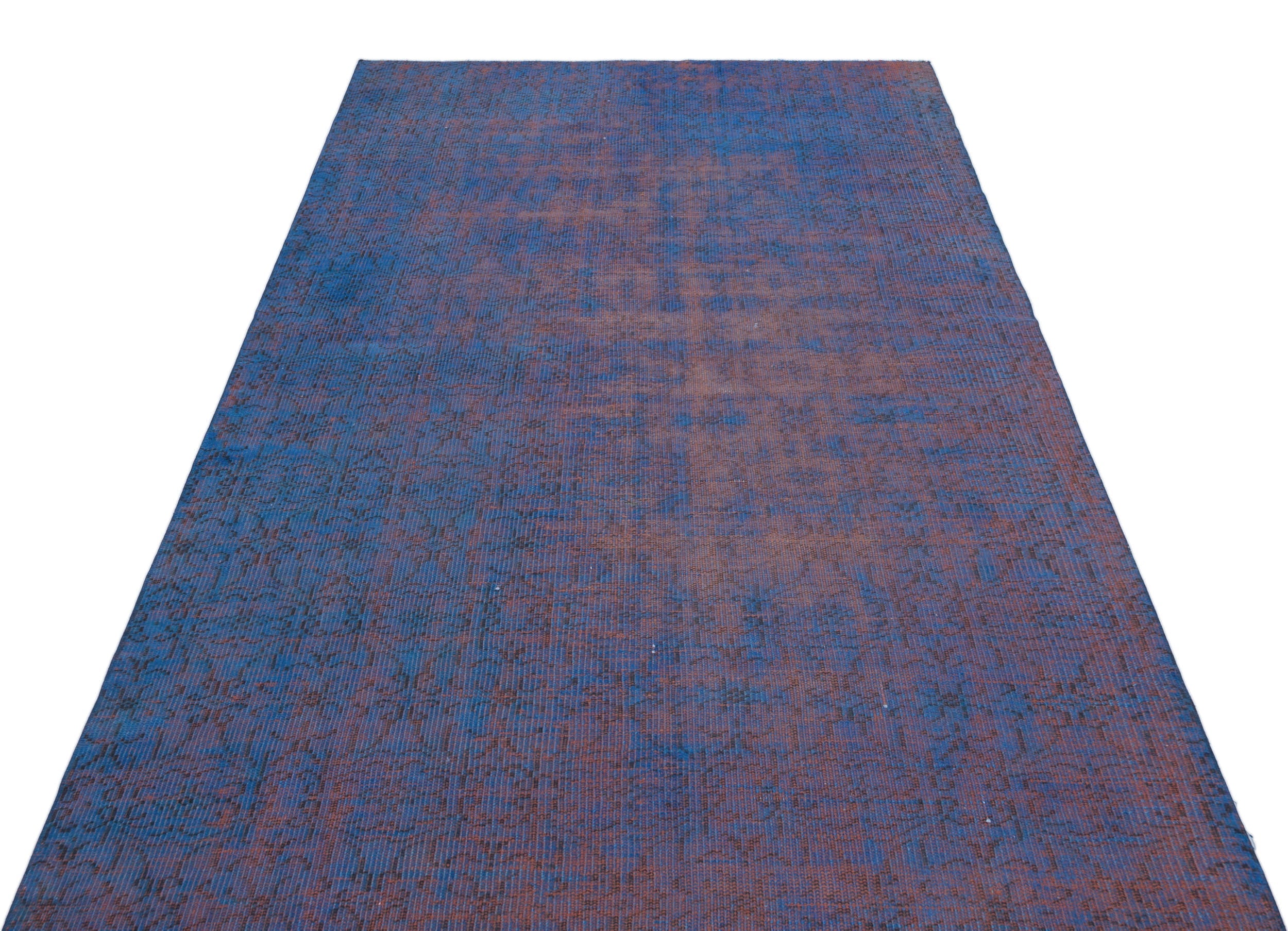 Atina Purple Vintage Wool Handmade Area Rug 4'10" x 8'4"