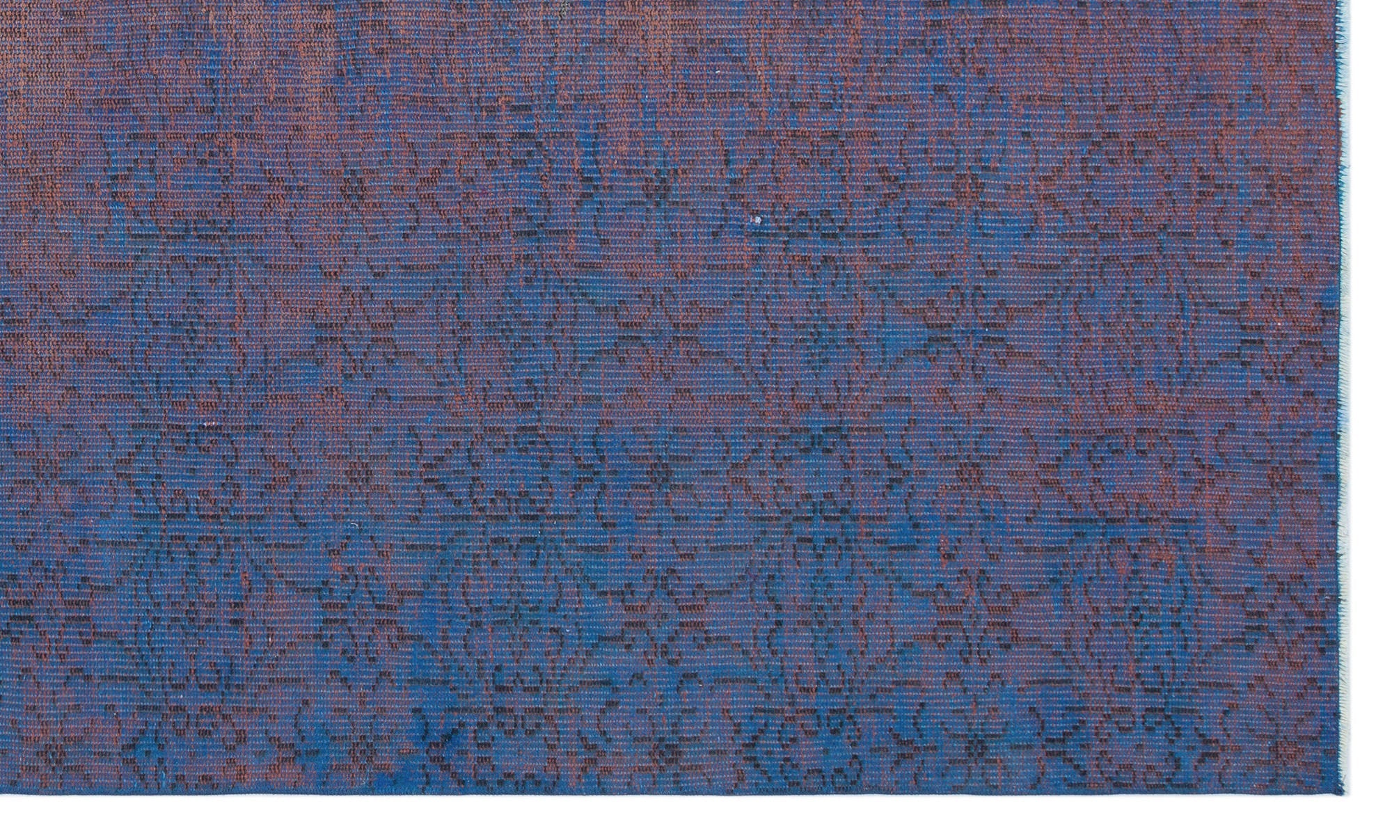 Atina Purple Vintage Wool Handmade Area Rug 4'10" x 8'4"