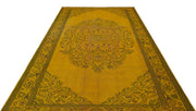 Atina Yellow Vintage Wool Handmade Area Rug 6'4" x 9'3"