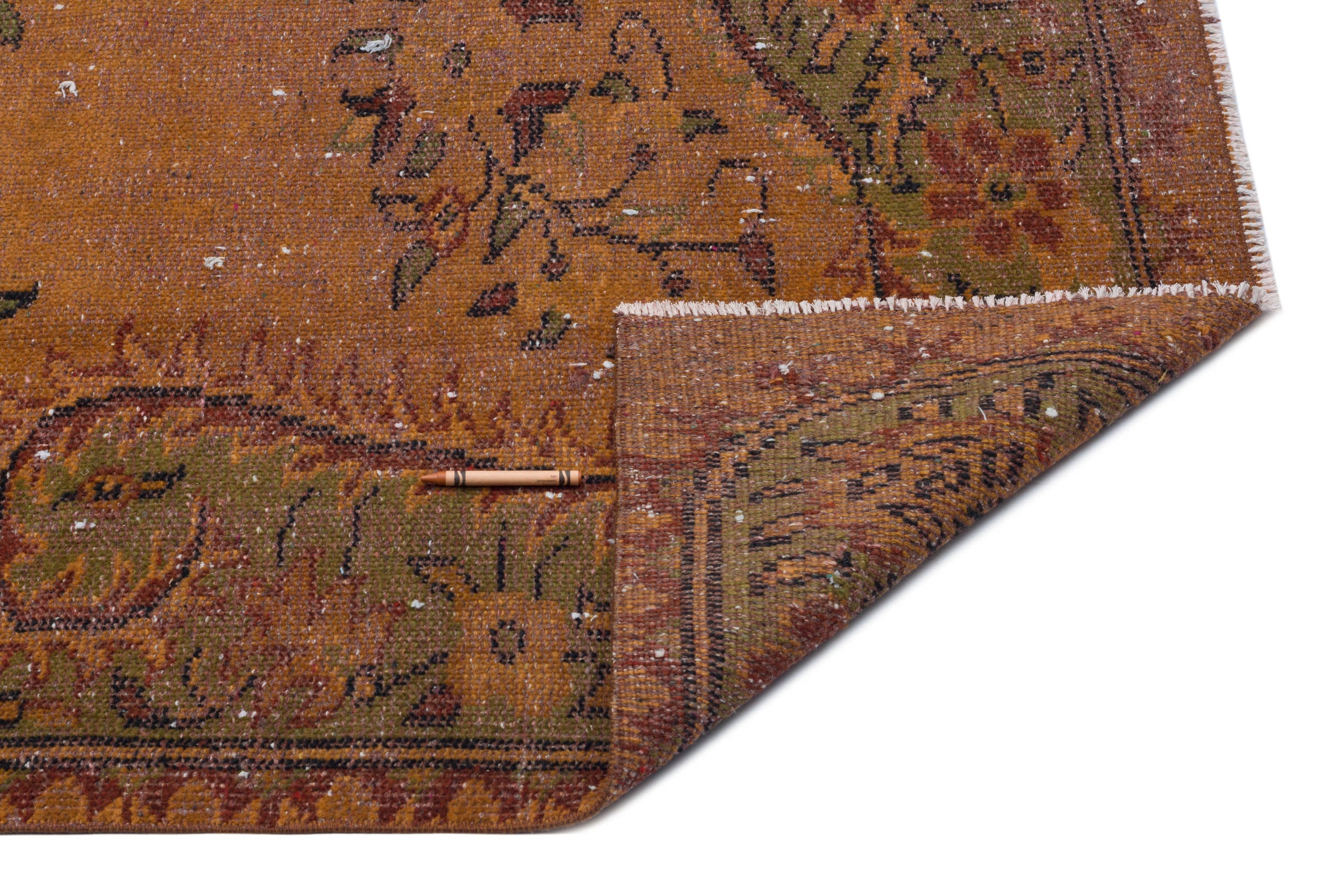 Atina Brown Vintage Wool Handmade Area Rug 6'0" x 9'9"