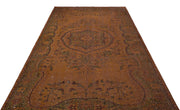Atina Brown Vintage Wool Handmade Area Rug 6'0" x 9'9"
