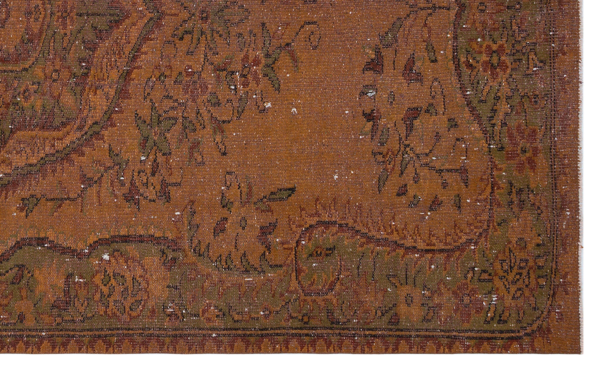Atina Brown Vintage Wool Handmade Area Rug 6'0" x 9'9"