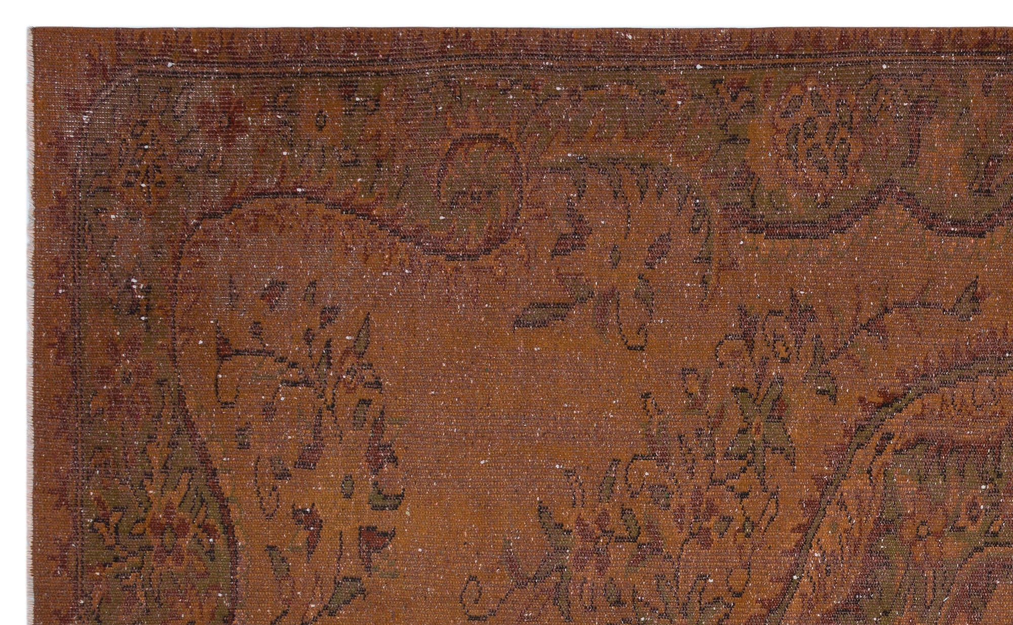 Atina Brown Vintage Wool Handmade Area Rug 6'0" x 9'9"