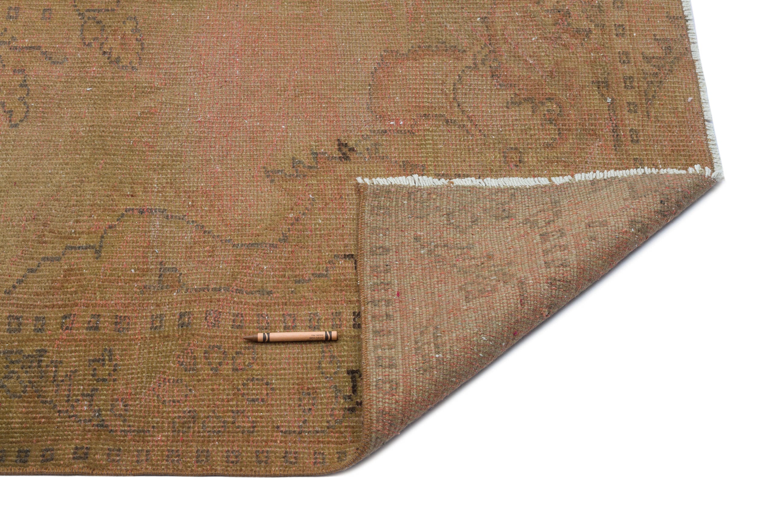 Atina Brown Vintage Wool Handmade Area Rug 5'9" x 9'2"