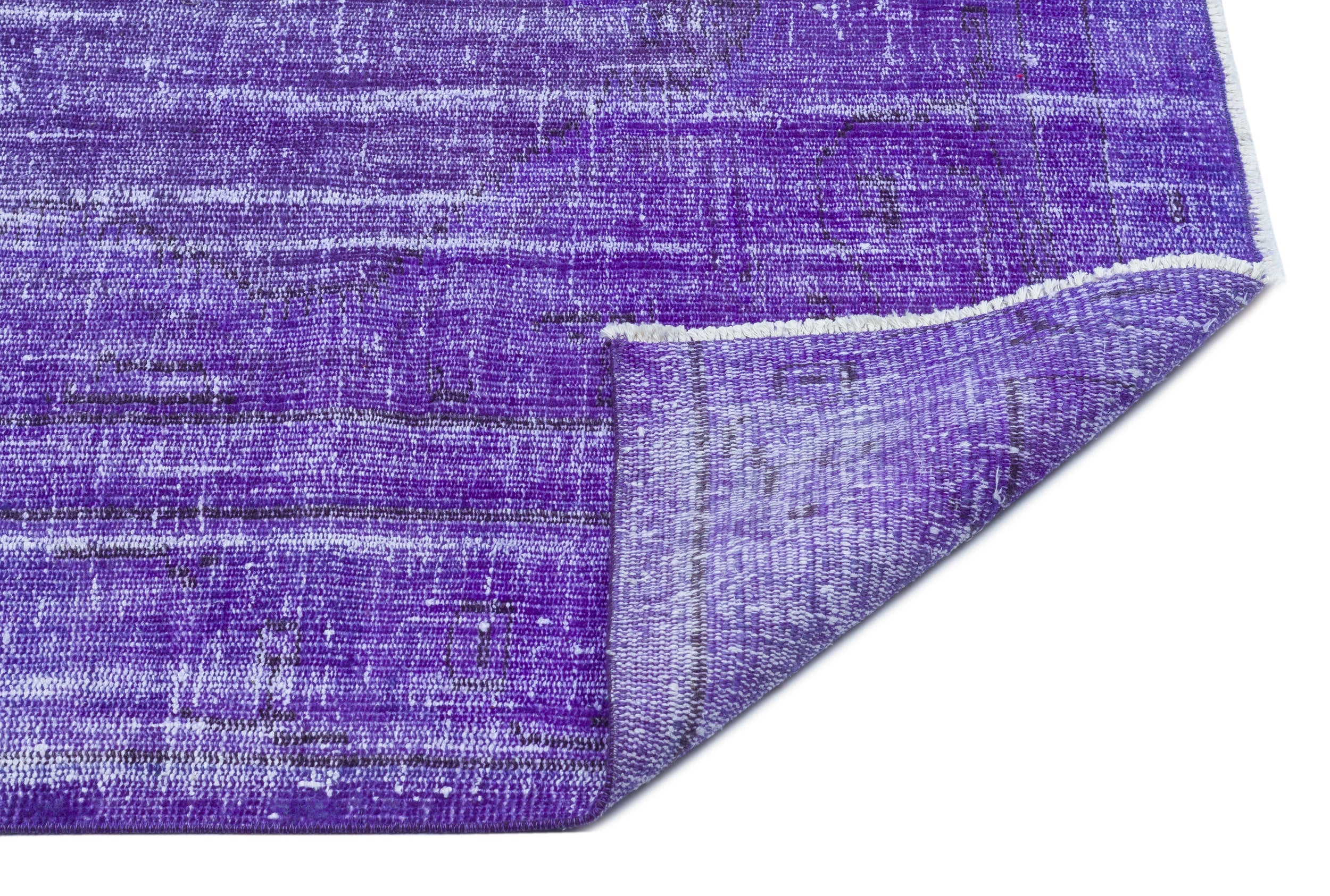 Atina Purple Vintage Wool Handmade Area Rug 6'0" x 8'5"