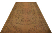 Atina Brown Vintage Wool Handmade Area Rug 5'7" x 9'1"