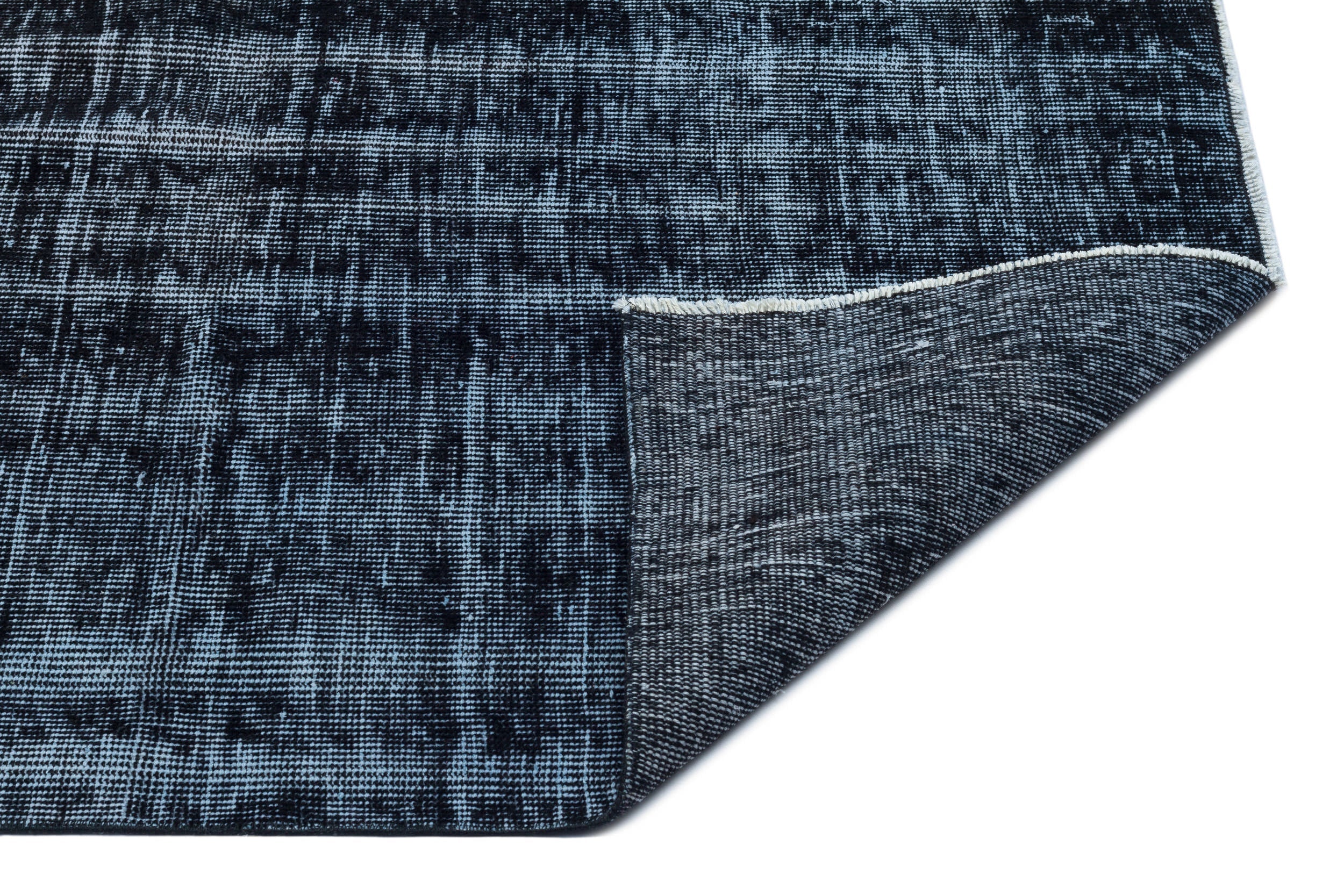 Atina Black Vintage Wool Handmade Area Rug 5'5" x 9'3"