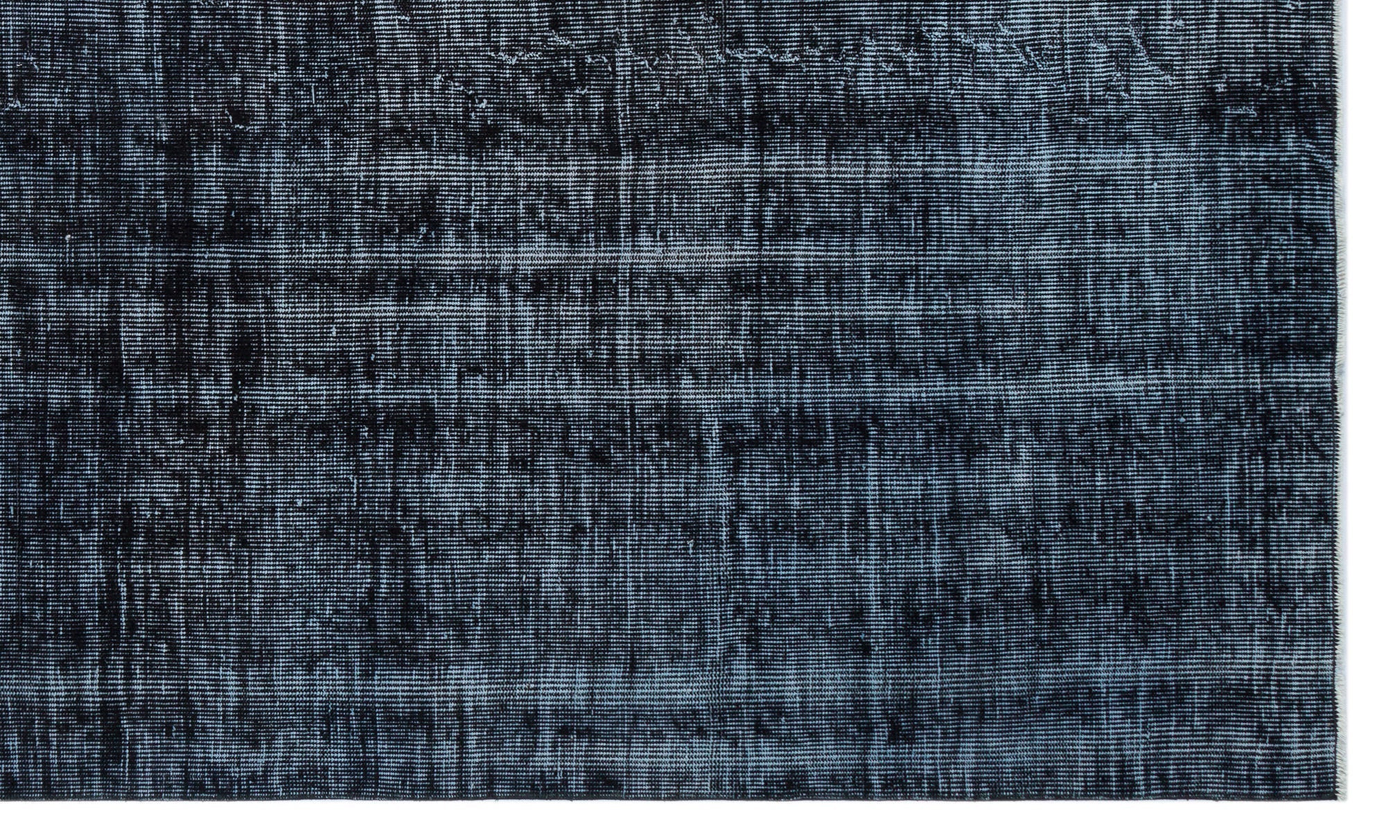 Atina Black Vintage Wool Handmade Area Rug 5'5" x 9'3"