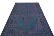 Atina Purple Vintage Wool Handmade Area Rug 5'3" x 8'6"