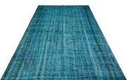 Atina Turquoise Vintage Wool Handmade Area Rug 5'9" x 9'8"