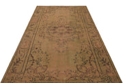 Atina Brown Vintage Wool Handmade Area Rug 5'5" x 9'8"