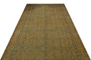 Atina Brown Vintage Wool Handmade Area Rug 5'5" x 8'11"