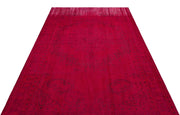 Atina Red Vintage Wool Handmade Area Rug 5'7" x 9'1"
