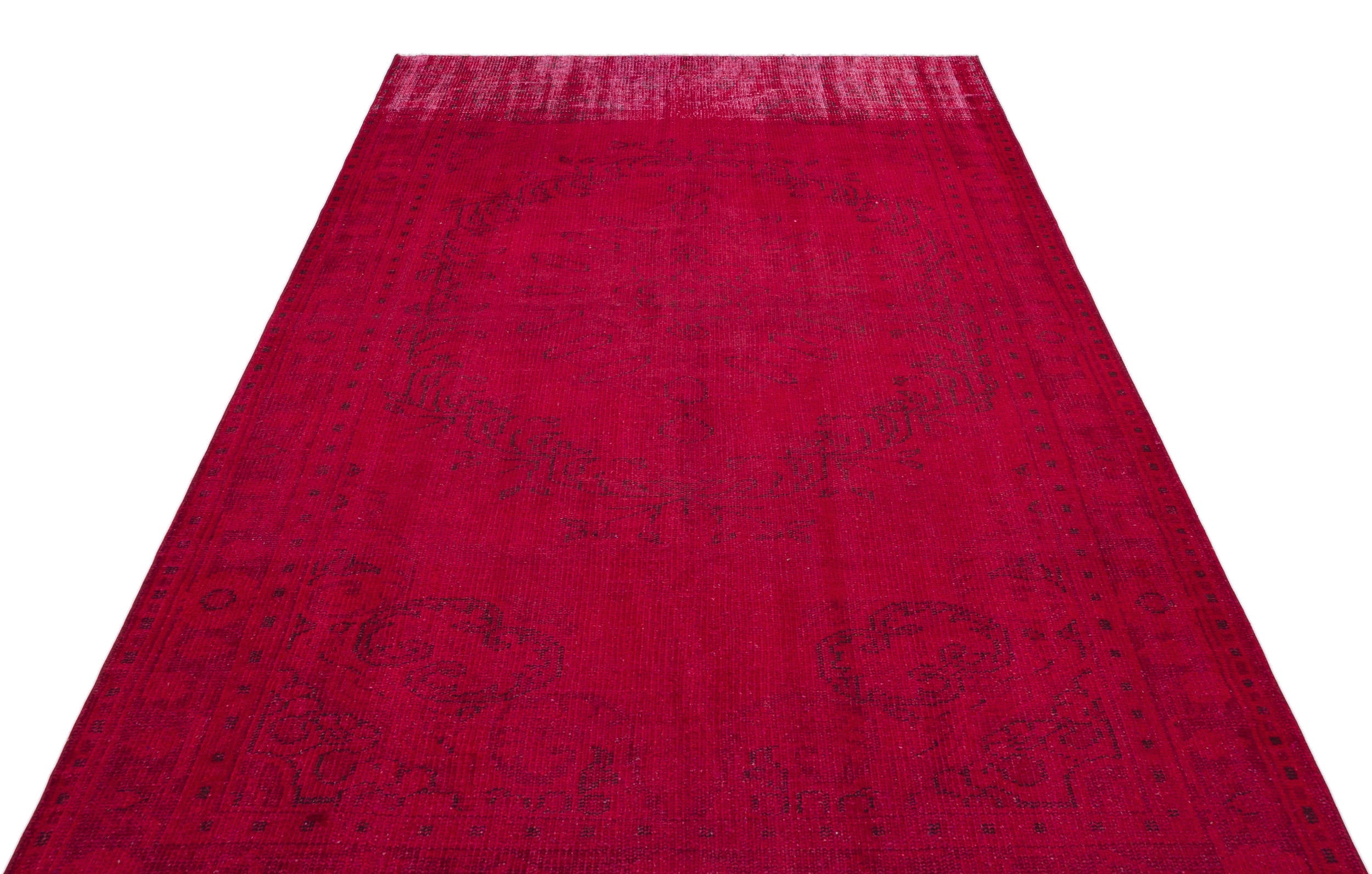 Atina Red Vintage Wool Handmade Area Rug 5'7" x 9'1"