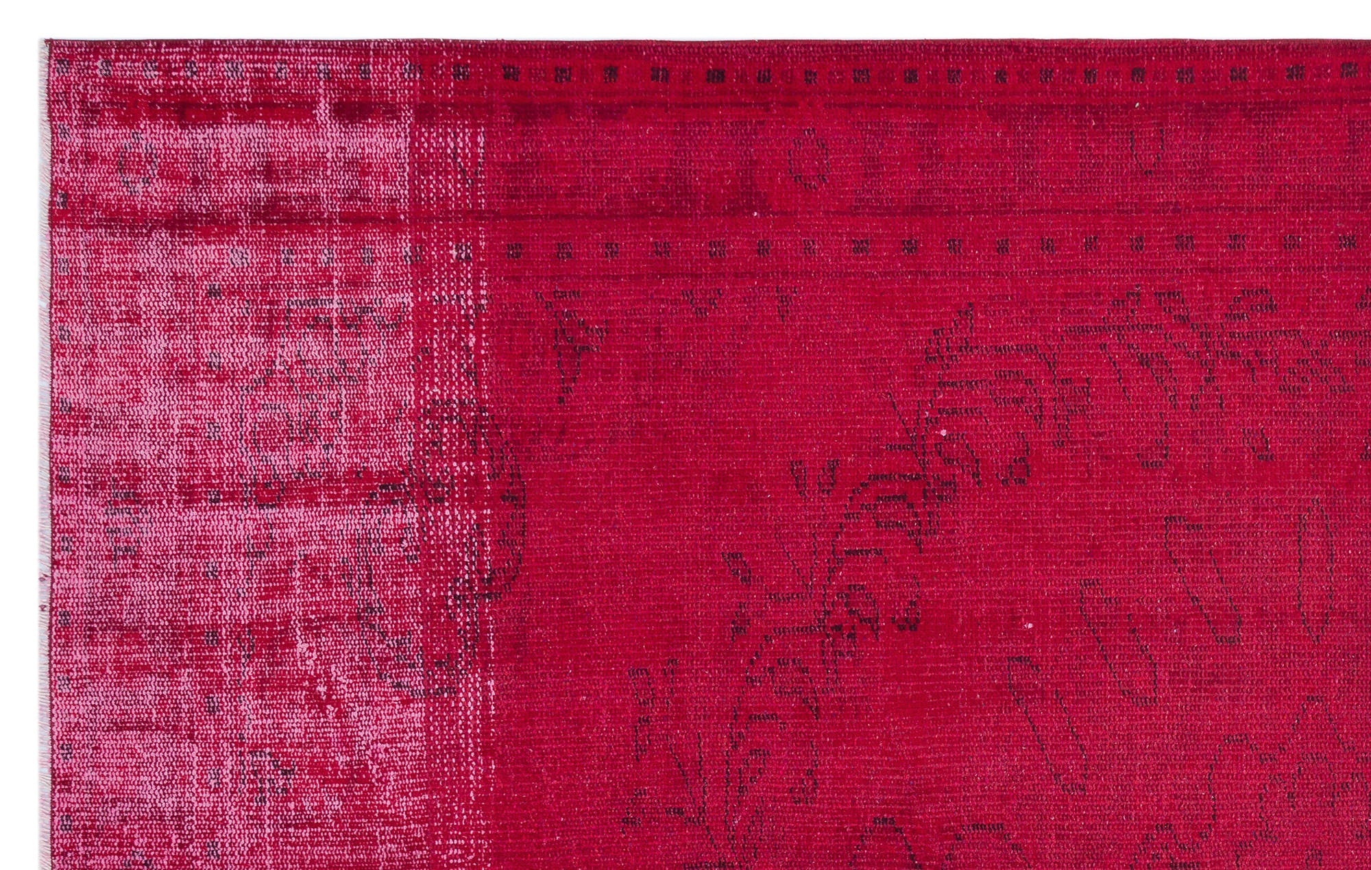 Atina Red Vintage Wool Handmade Area Rug 5'7" x 9'1"