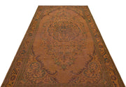 Atina Brown Vintage Wool Handmade Area Rug 5'3" x 9'4"