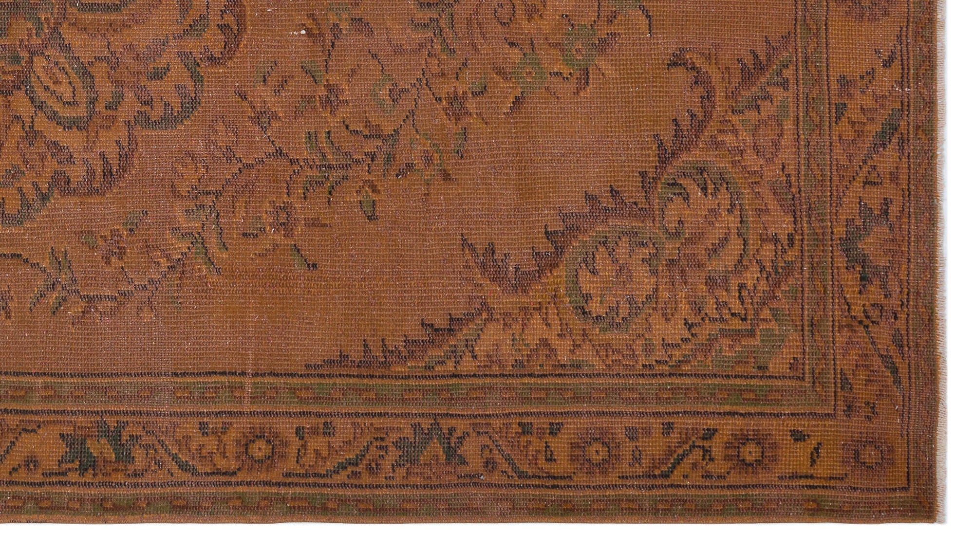 Atina Brown Vintage Wool Handmade Area Rug 5'3" x 9'4"