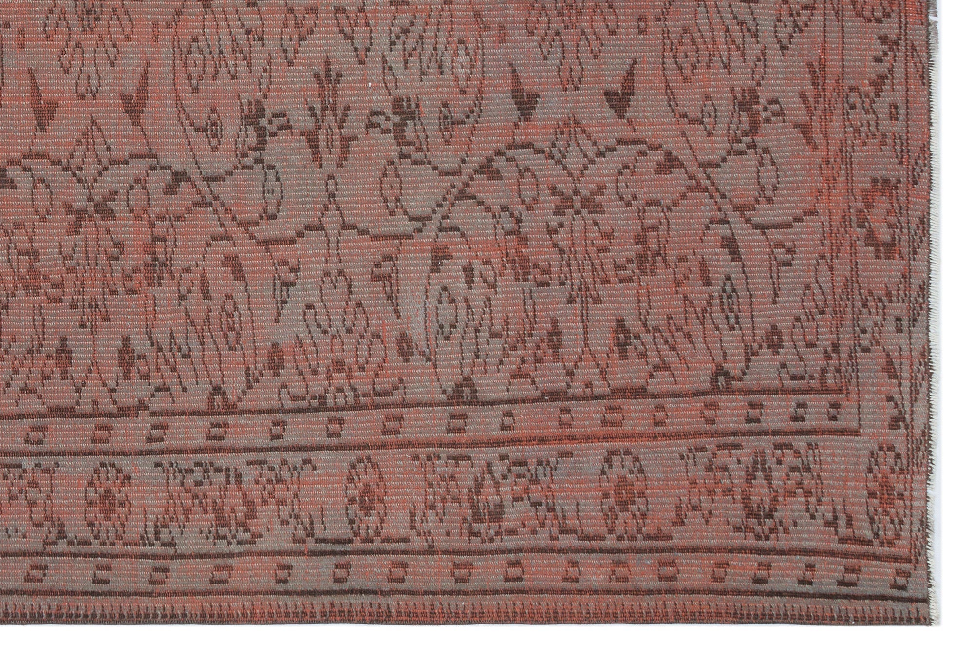 Atina Pink Vintage Wool Handmade Area Rug 5'0" x 7'6"