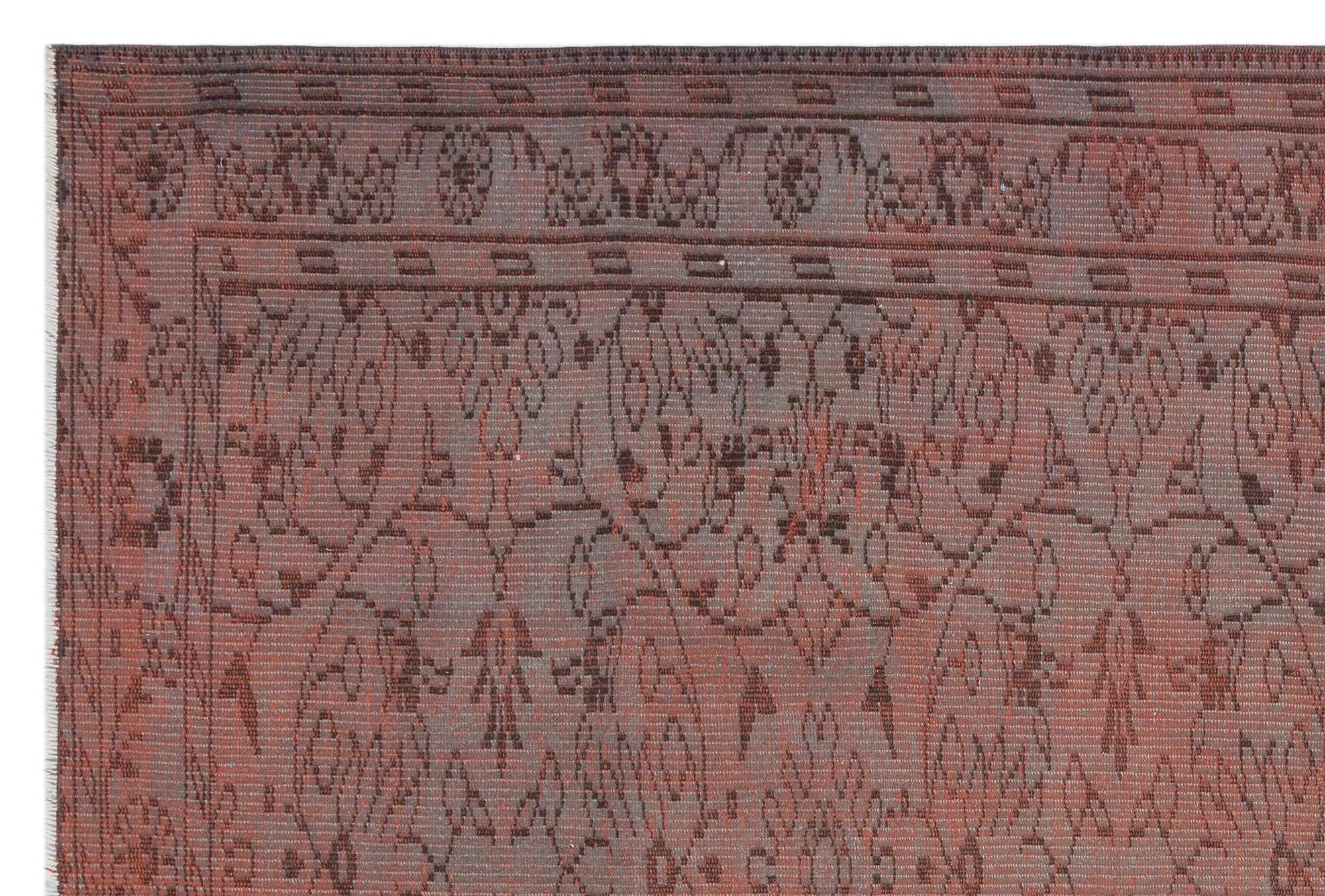 Atina Pink Vintage Wool Handmade Area Rug 5'0" x 7'6"
