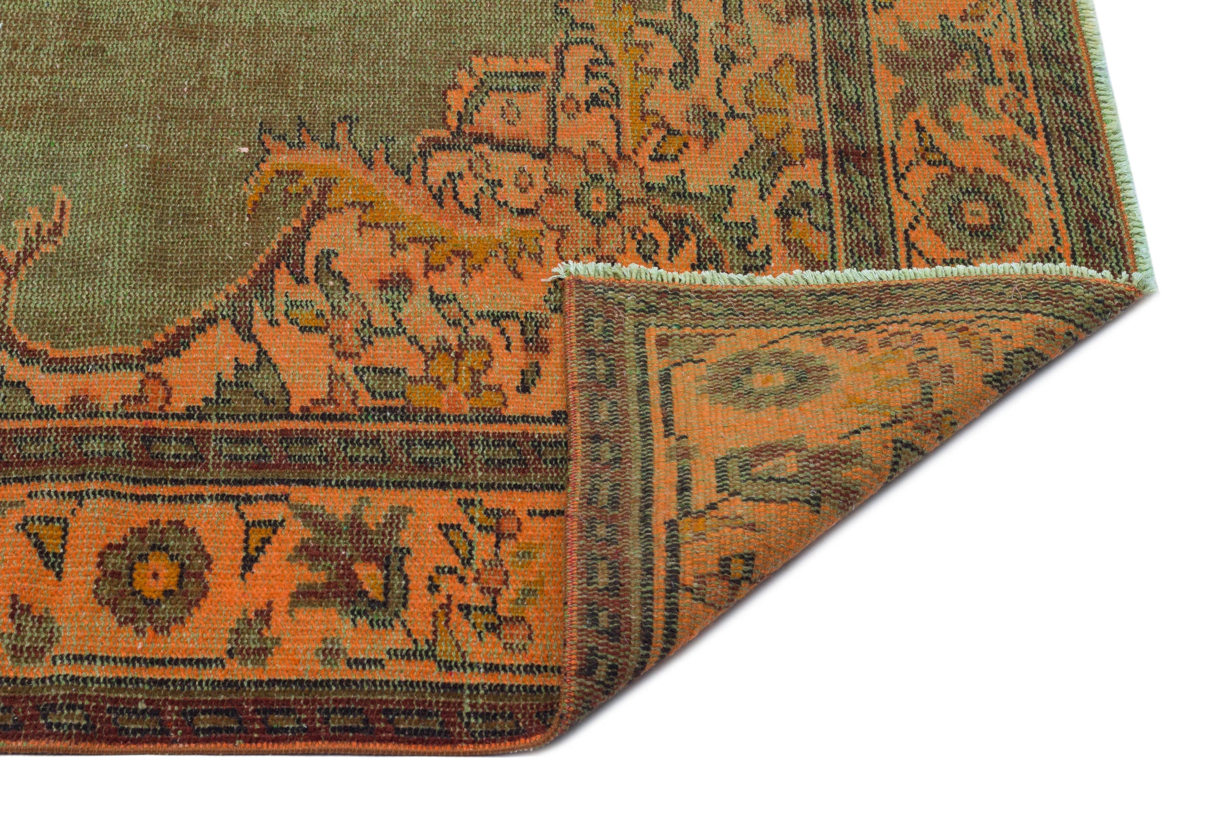 Atina Brown Vintage Wool Handmade Area Rug 5'9" x 9'4"