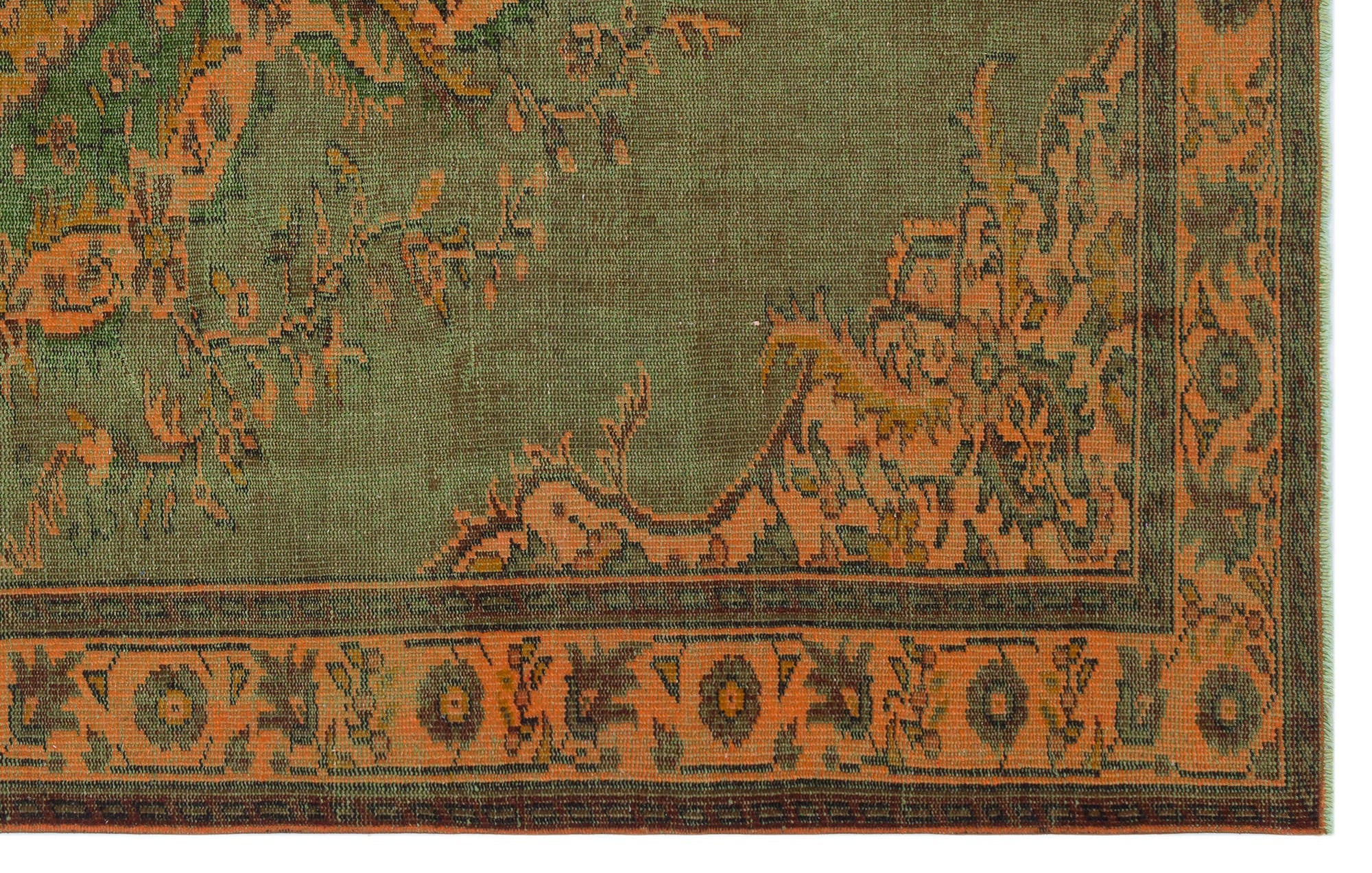 Atina Brown Vintage Wool Handmade Area Rug 5'9" x 9'4"