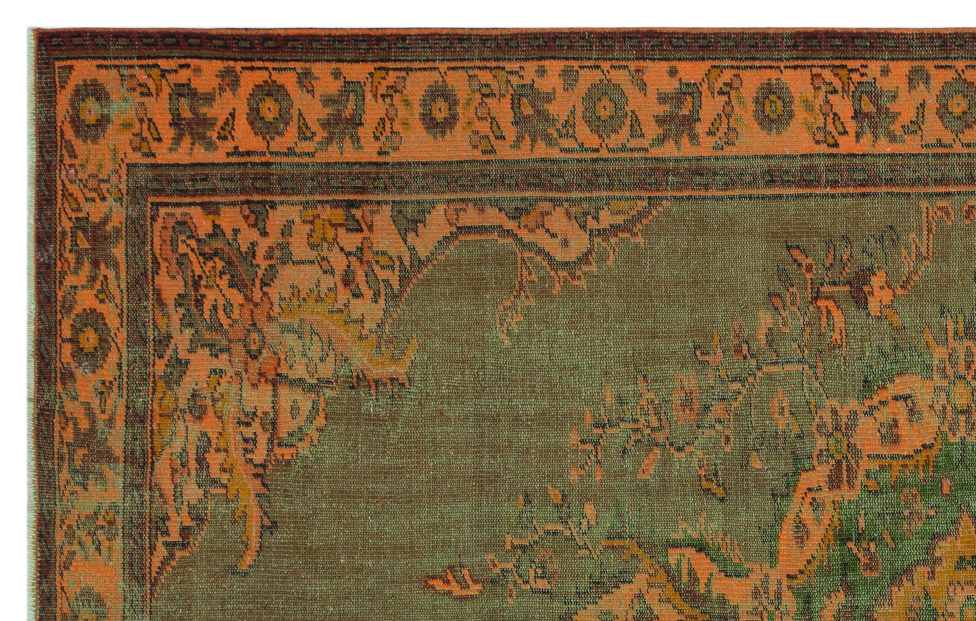 Atina Brown Vintage Wool Handmade Area Rug 5'9" x 9'4"